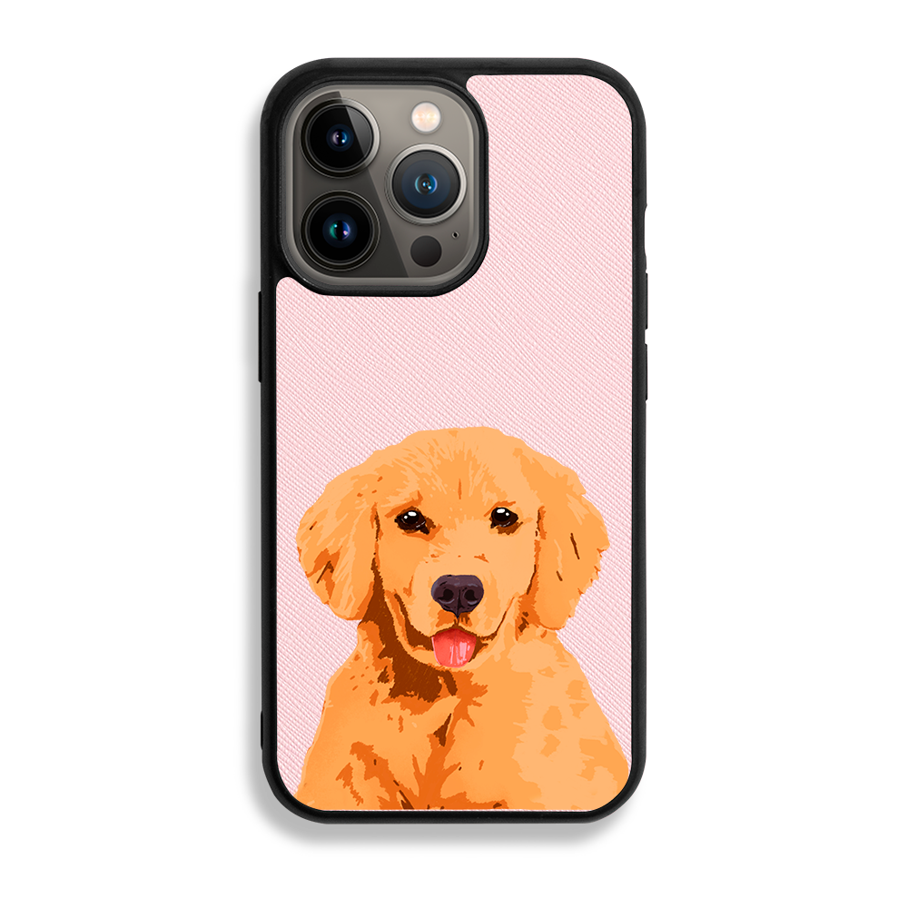 Golden Retriever - iPhone 13 Pro - Forbidden Pink