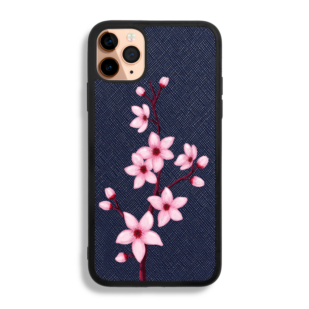 Pink Orchid - iPhone 11 Pro Max - Navy Blue
