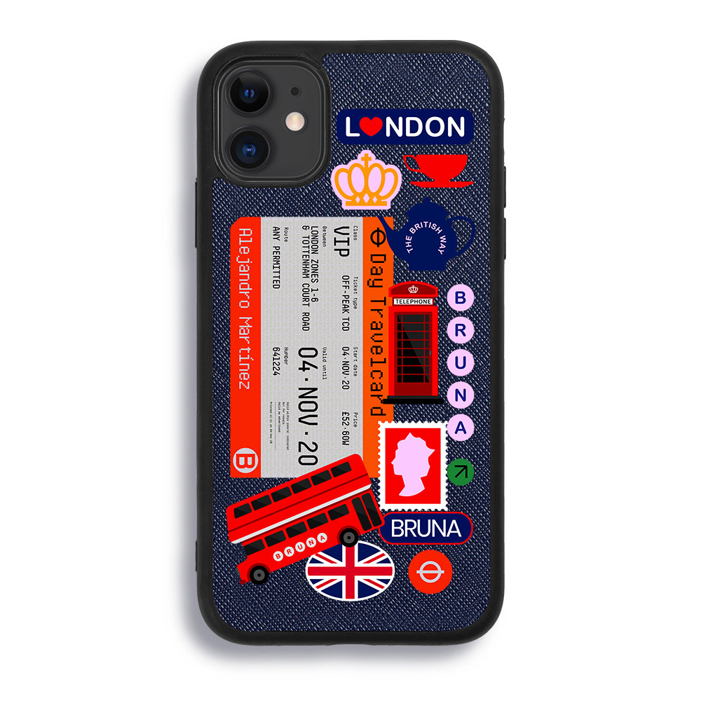London City Stickers - iPhone 11 - Navy Blue