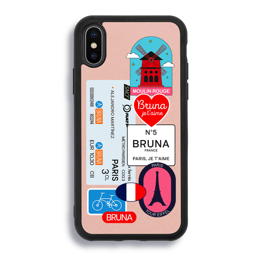 Paris City Stickers - iPhone XS Max - Pink Molly
