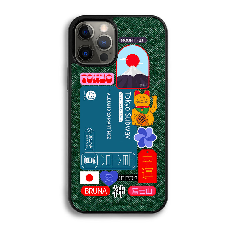 Tokyo City Stickers - iPhone 12 Pro - Forest Green