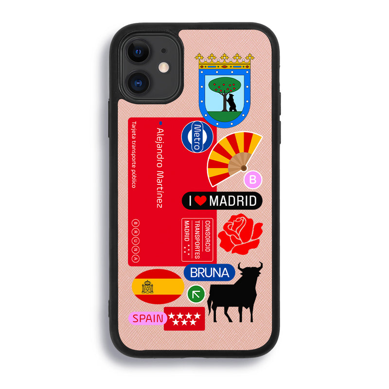 Madrid City Stickers - iPhone 11 - Pink Molly