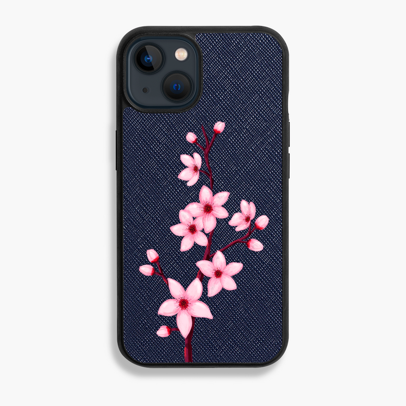 Pink Orchid - iPhone 13 - Navy Blue