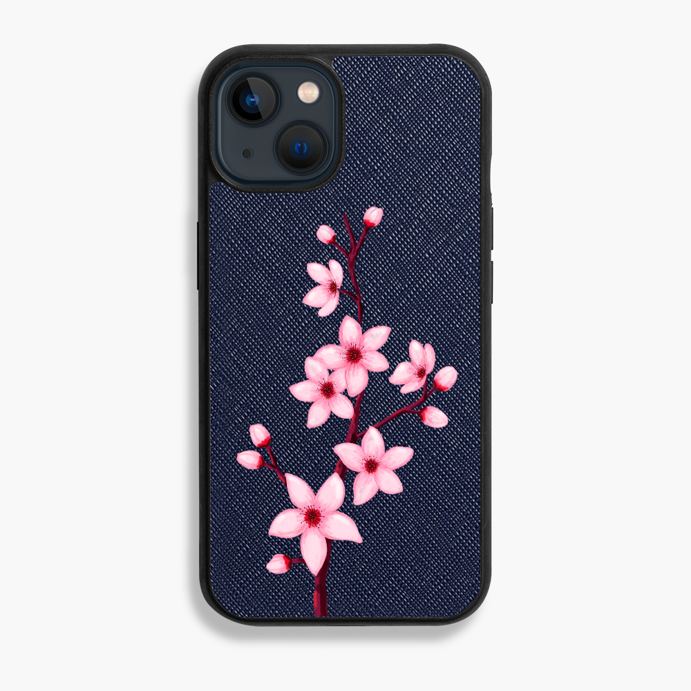 Pink Orchid - iPhone 14 - Navy Blue