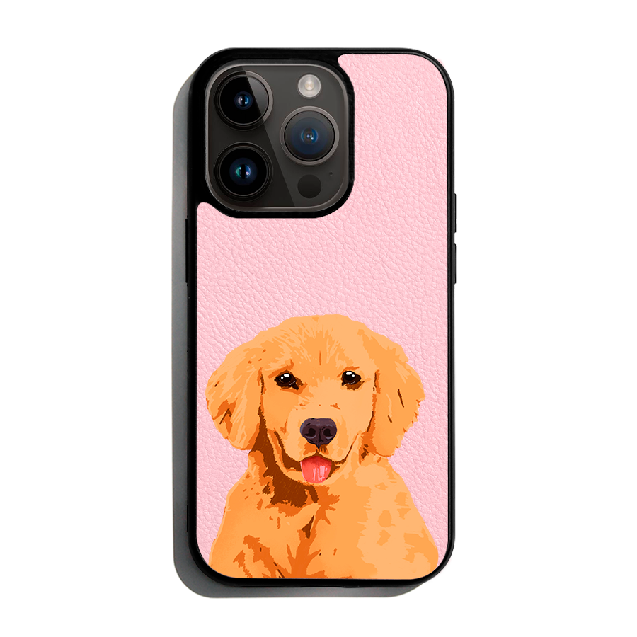 Golden Retriever - iPhone 14 Pro - Forbidden Pink