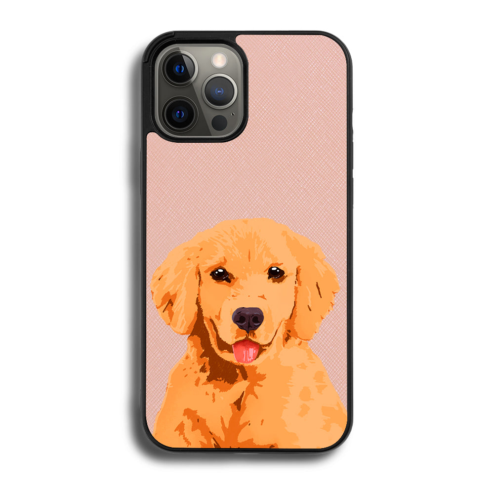 Golden Retriever - iPhone 12 Pro - Pink Molly