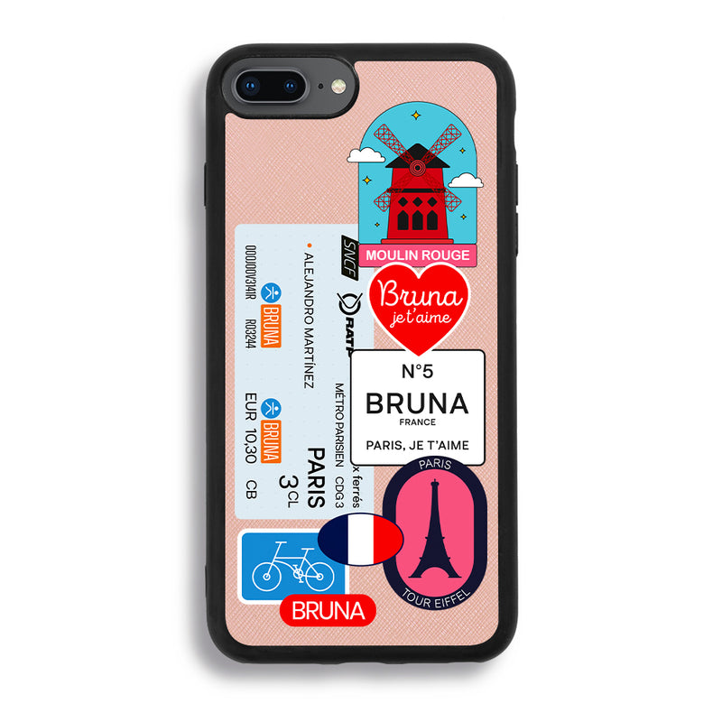 Paris City Stickers - iPhone 7/8 Plus - Pink Molly