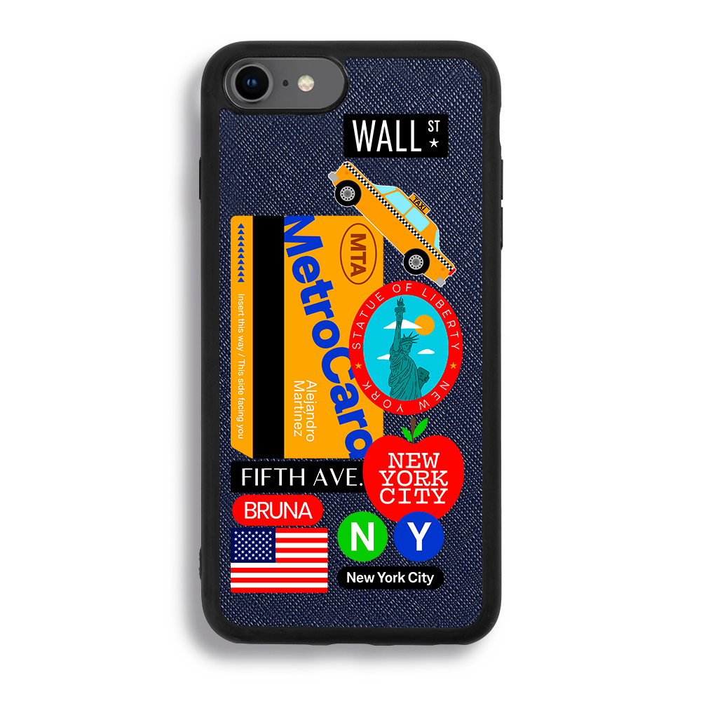 New York City Stickers - iPhone 7/8 /SE2 - Navy Blue