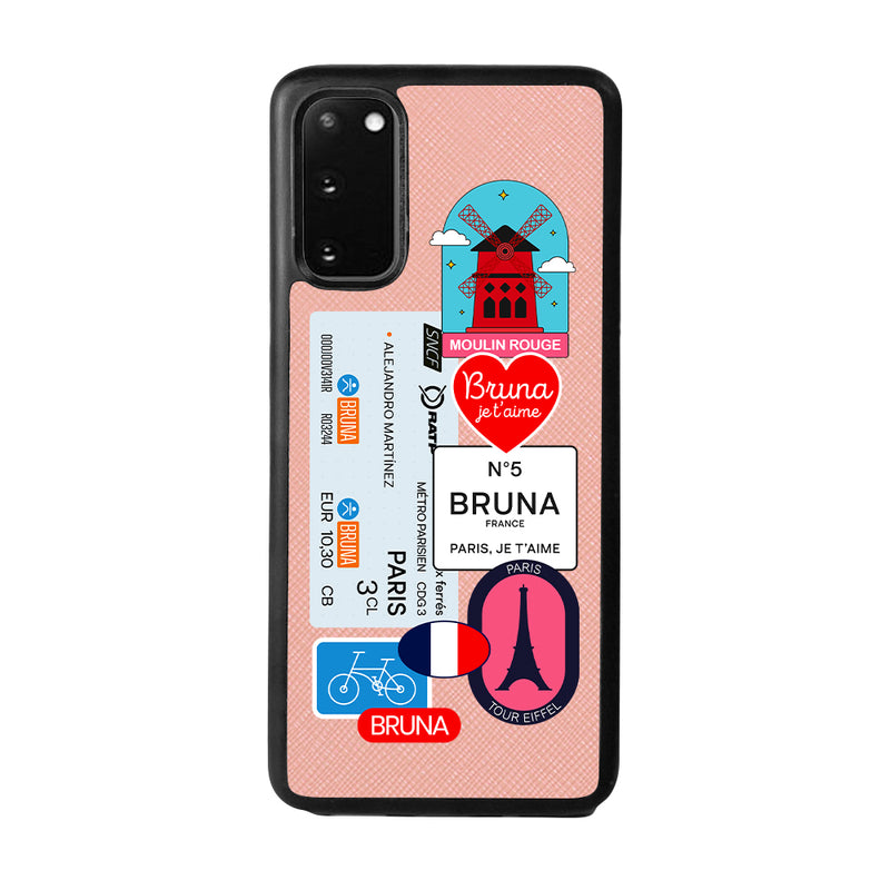 Paris City Stickers - Samsung S20 - Pink Molly