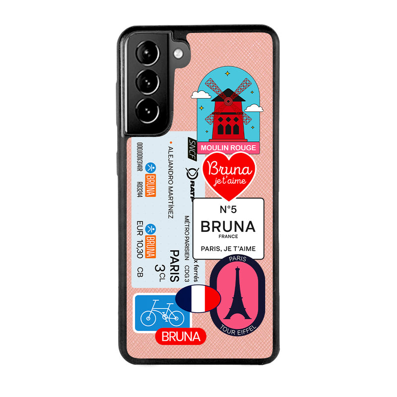 Paris City Stickers - Samsung S21 Plus - Pink Molly