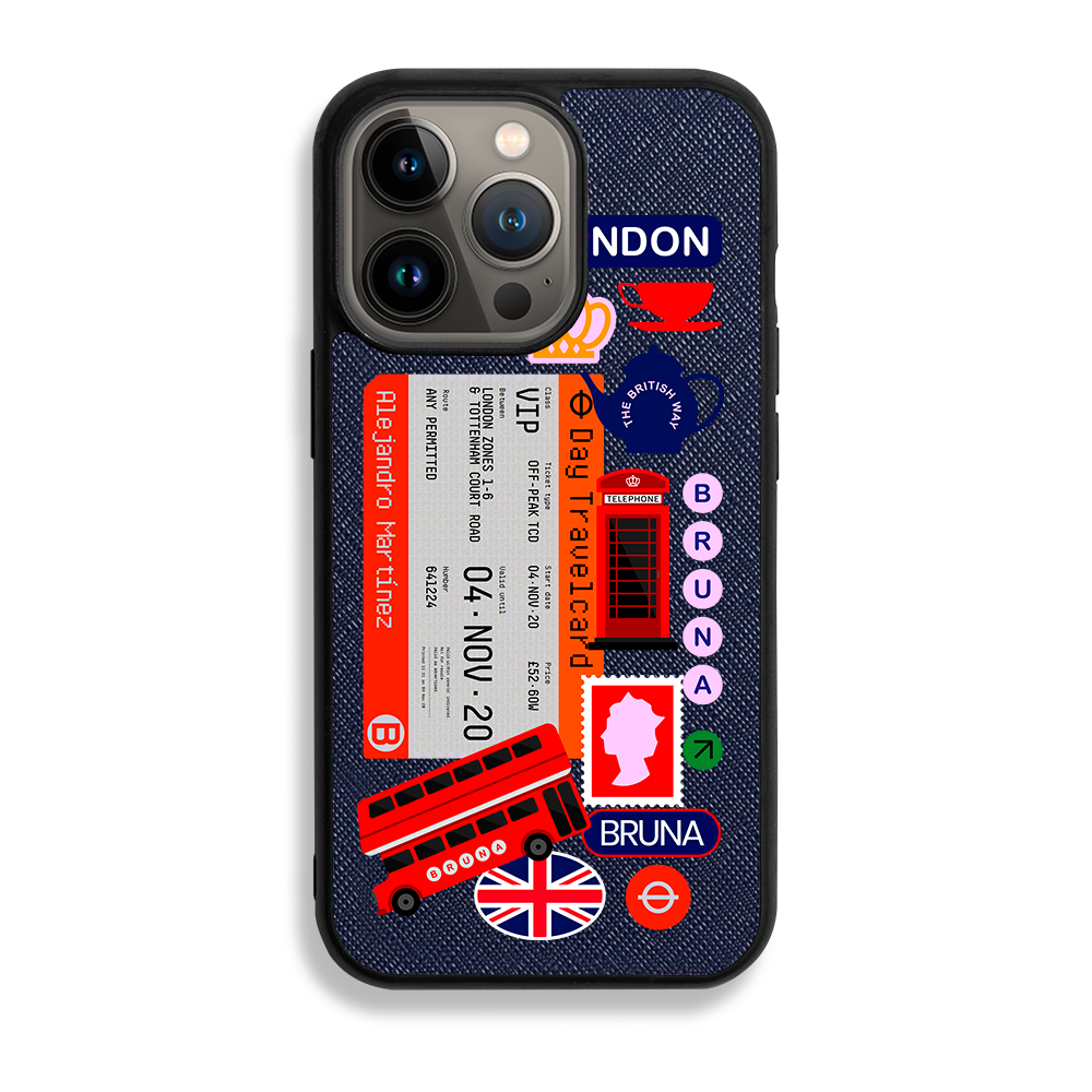London City Stickers - iPhone 13 Pro - Navy Blue