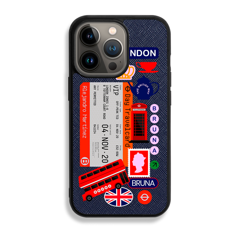 London City Stickers - iPhone 13 Pro - Navy Blue