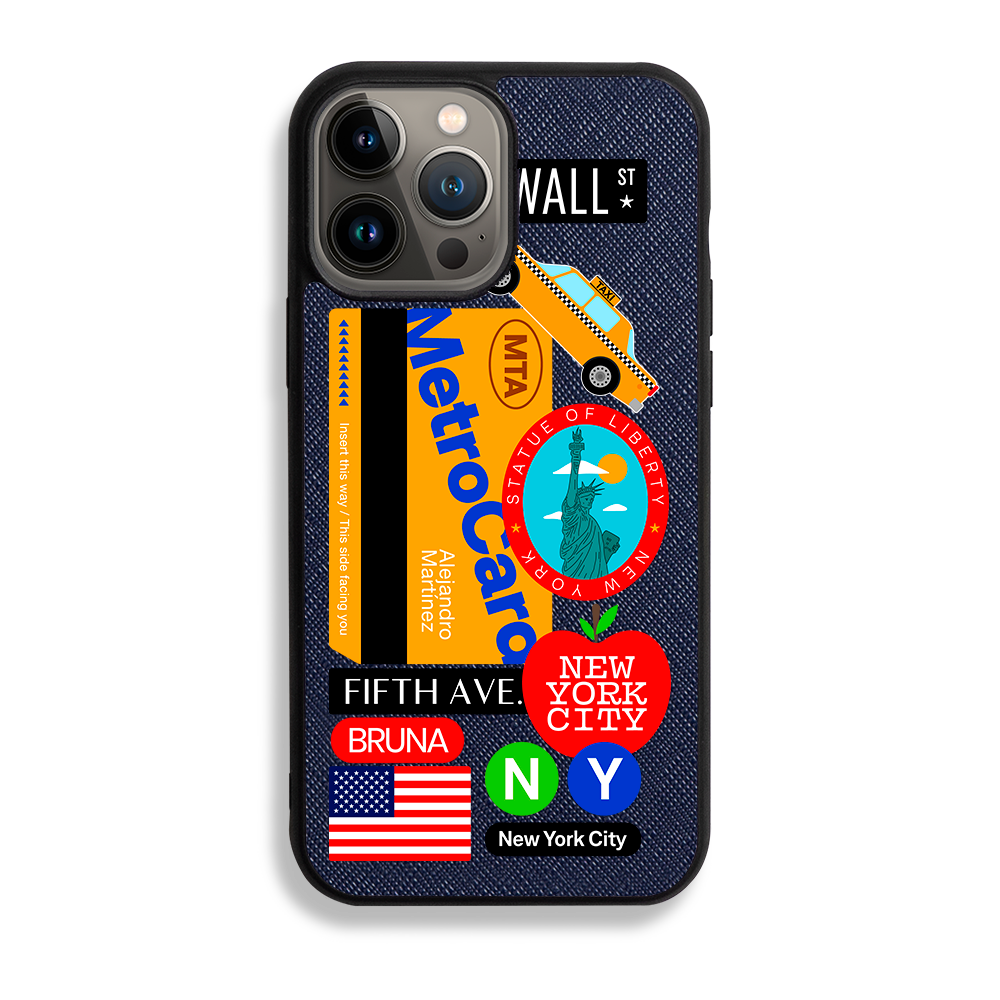 New York City Stickers - iPhone 13 Pro Max - Navy Blue