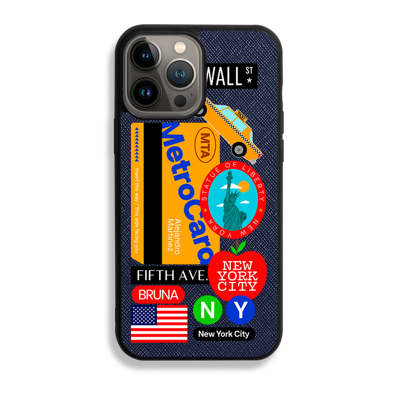 New York City Stickers - iPhone 13 Pro Max - Navy Blue