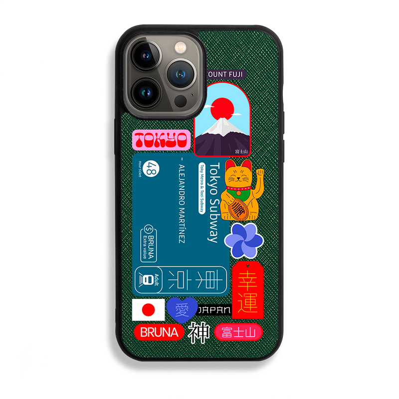 Tokyo City Stickers - iPhone 13 Pro Max - Forest Green