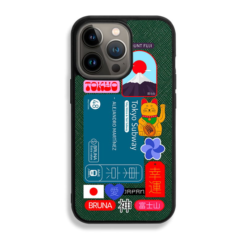 Tokyo City Stickers - iPhone 13 Pro - Forest Green