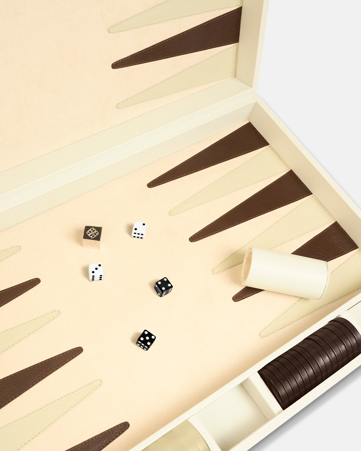 Backgammon Clásico Grande - Cream