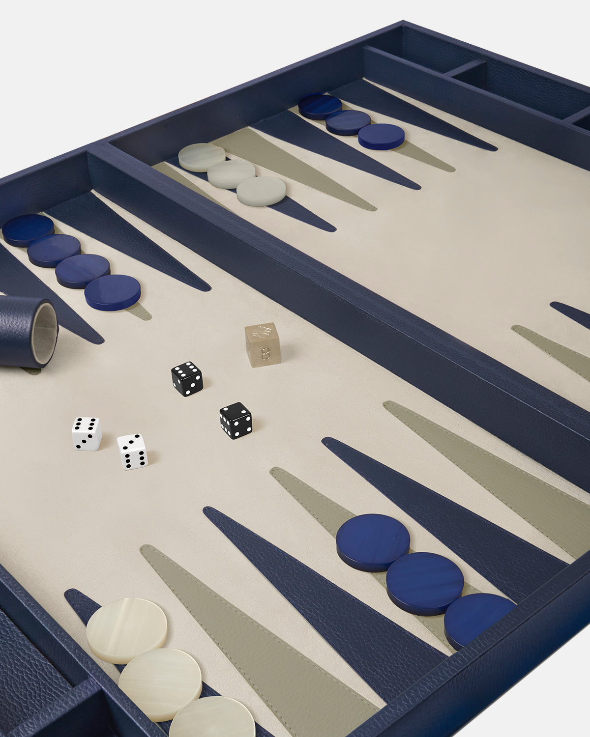 Backgammon Clásico Grande - Navy Blue