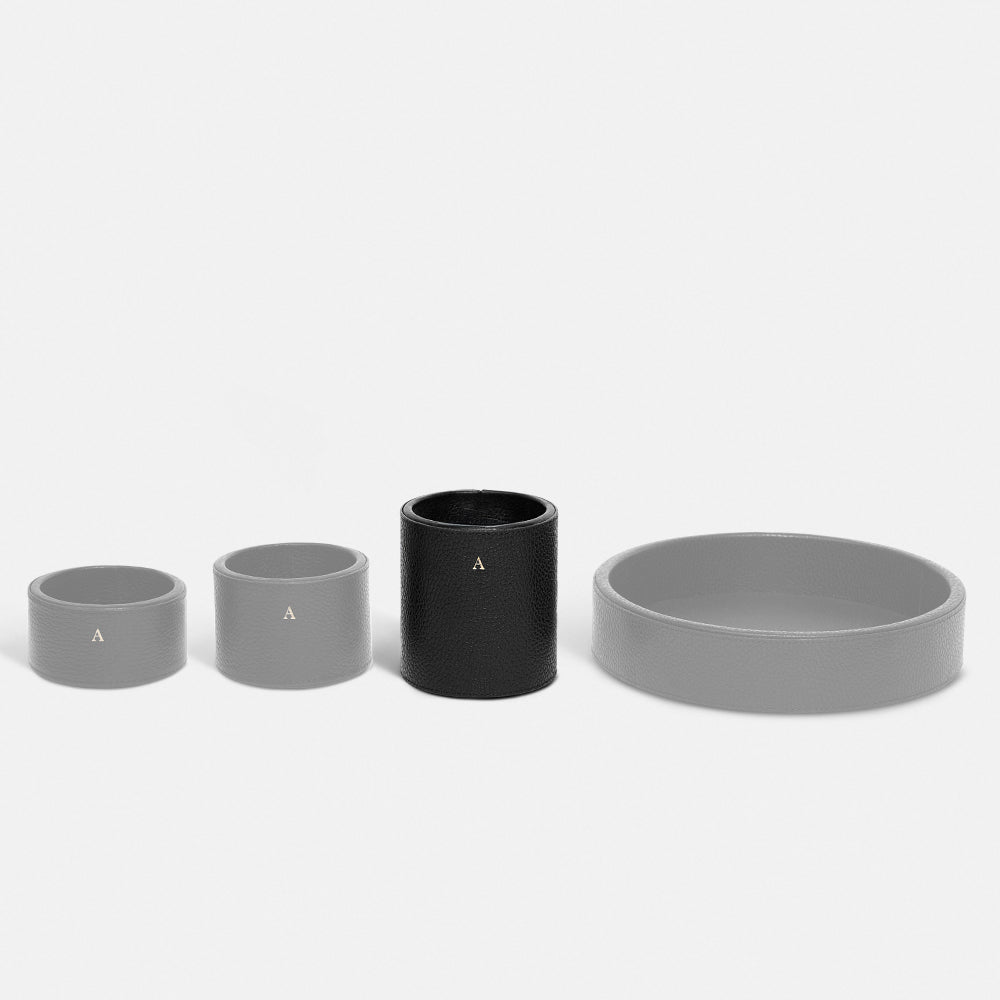 Pencil holder with divider - Black Caviar