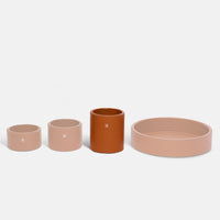 Divided pencil holder - Sahara Brown