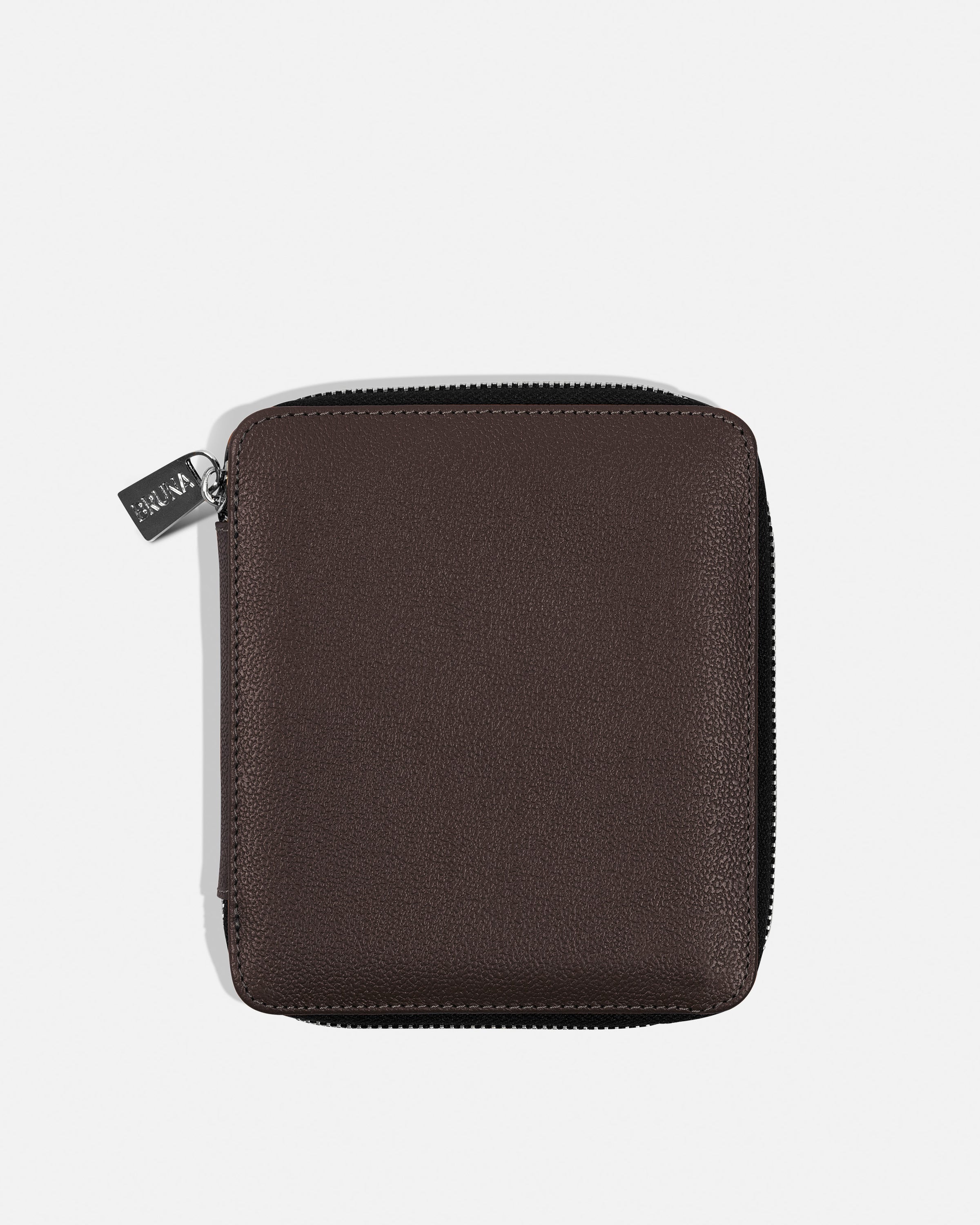 Zippered Passport Holder for 1 Passport - Black Caviar