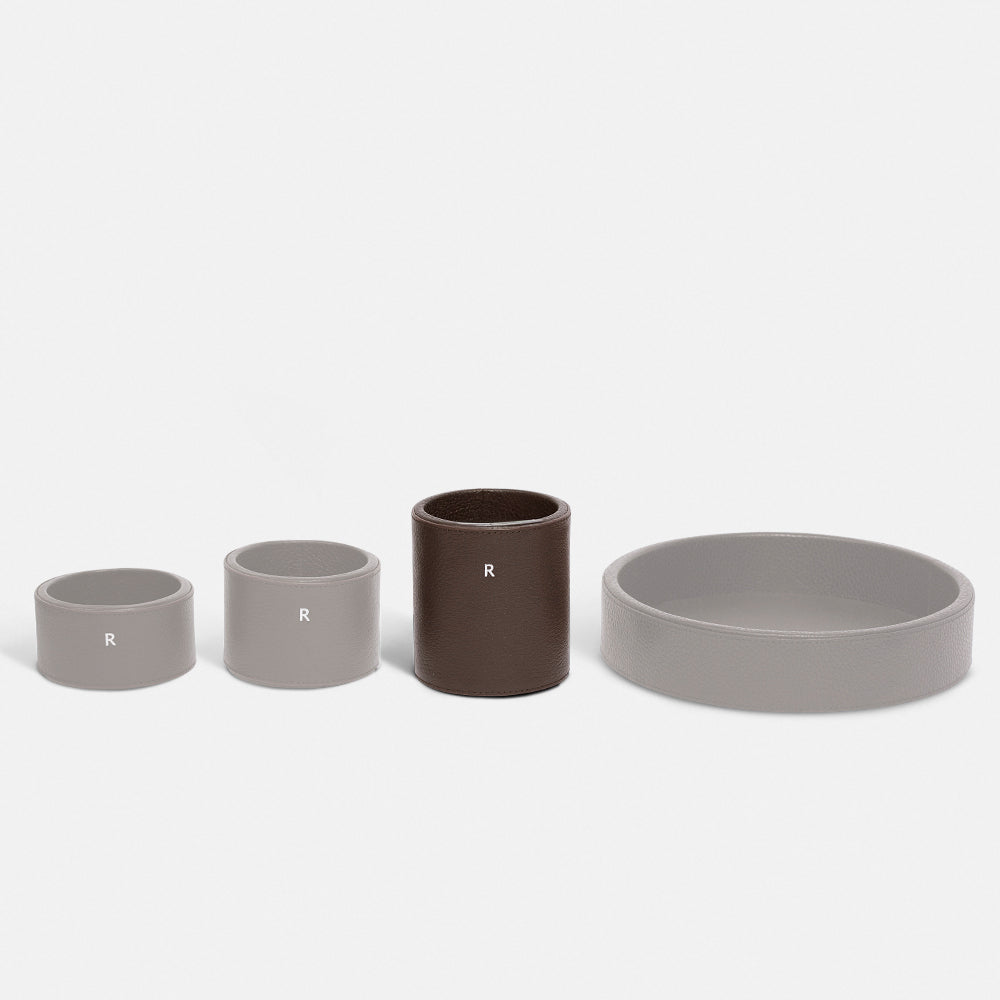 Pencil holder with divider - Espresso