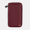 Funda con Cierre para 4 Pasaportes - Burgundy