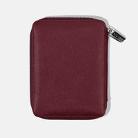Funda con Cierre para 2 Pasaportes - Burgundy