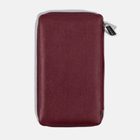 Funda con Cierre para 4 Pasaportes - Burgundy