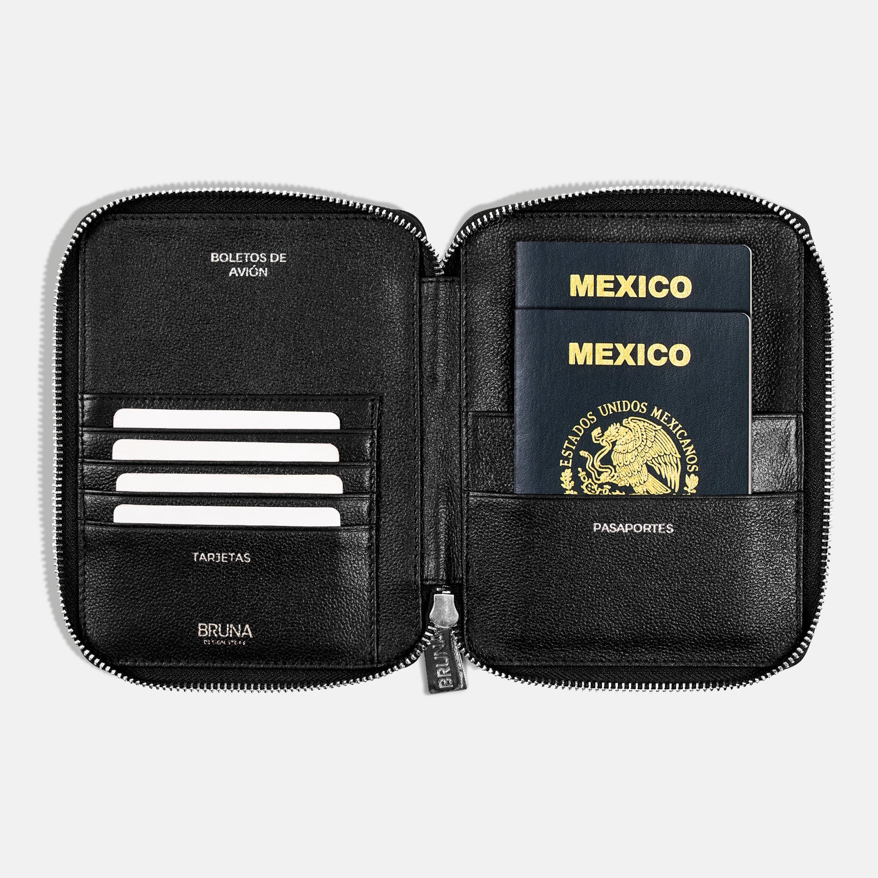 Funda con Cierre para 2 Pasaportes - Maverick Green