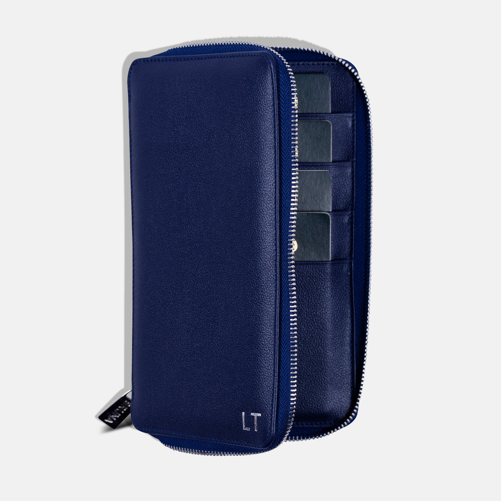 Funda Para Pasaporte De Piel Sintética Con Impresión - Organizador De Tarjetas Y Dinero, Varios Colores, 14x10 Cm