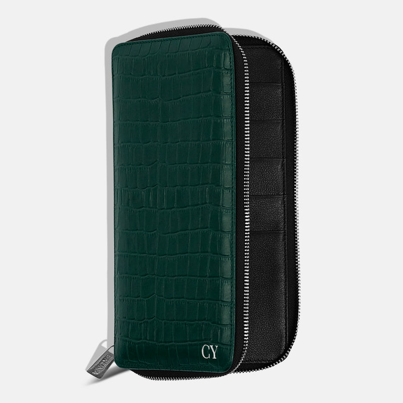 Funda con Cierre para 5 Pasaportes - Maverick Green