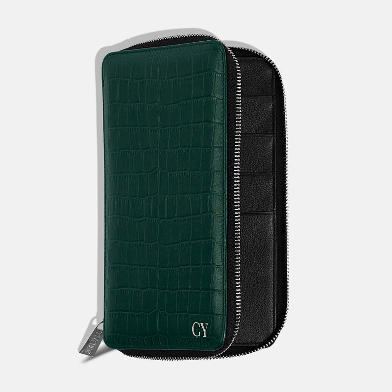 Funda con Cierre para 4 Pasaportes - Maverick Green