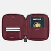 Funda con Cierre para 1 Pasaporte - Burgundy