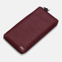 Funda con Cierre para 5 Pasaportes - Burgundy