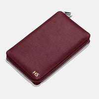 Funda con Cierre para 4 Pasaportes - Burgundy