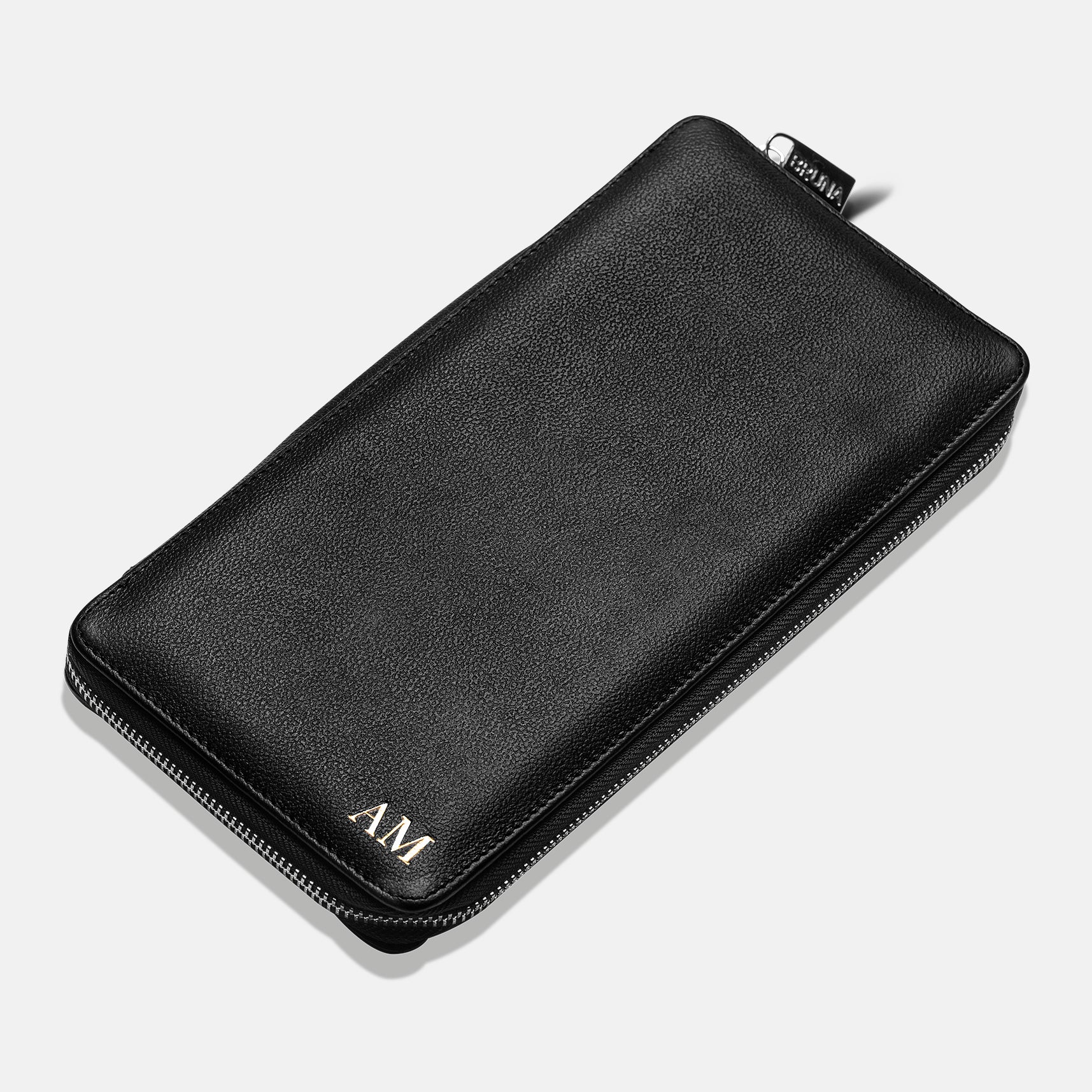 Funda con Cierre para 5 Pasaportes - Black Caviar