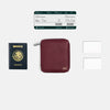 Funda con Cierre para 1 Pasaporte - Burgundy