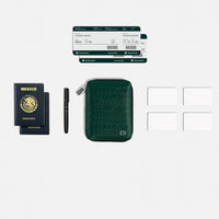 Funda con Cierre para 2 Pasaportes - Maverick Green