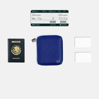 Funda con Cierre para 1 Pasaporte - Blue Riviera