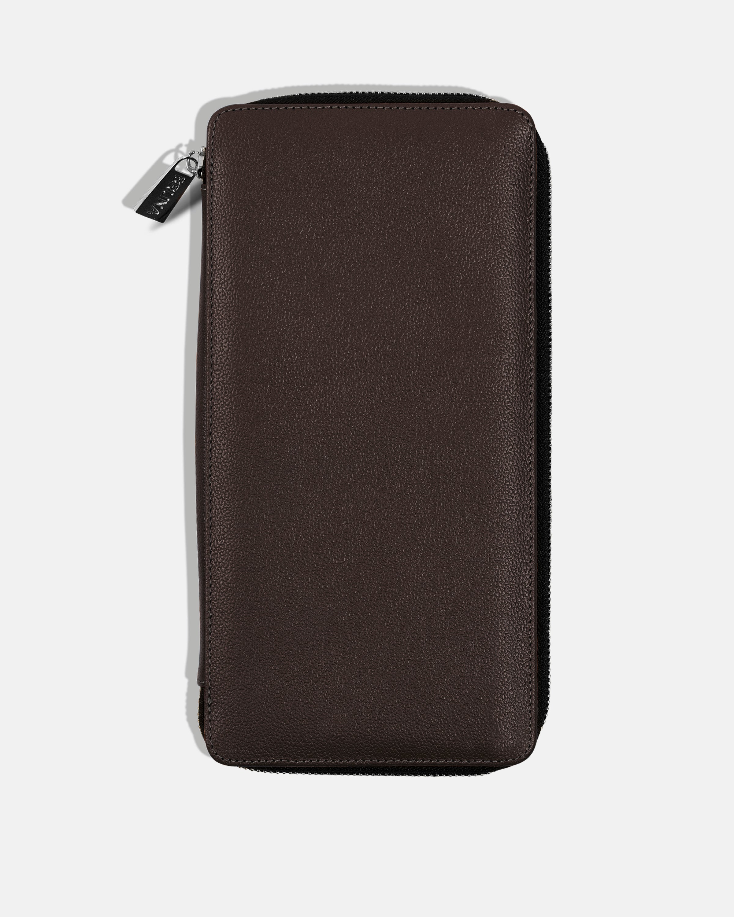Zippered Holder for 5 Passports - Black Caviar