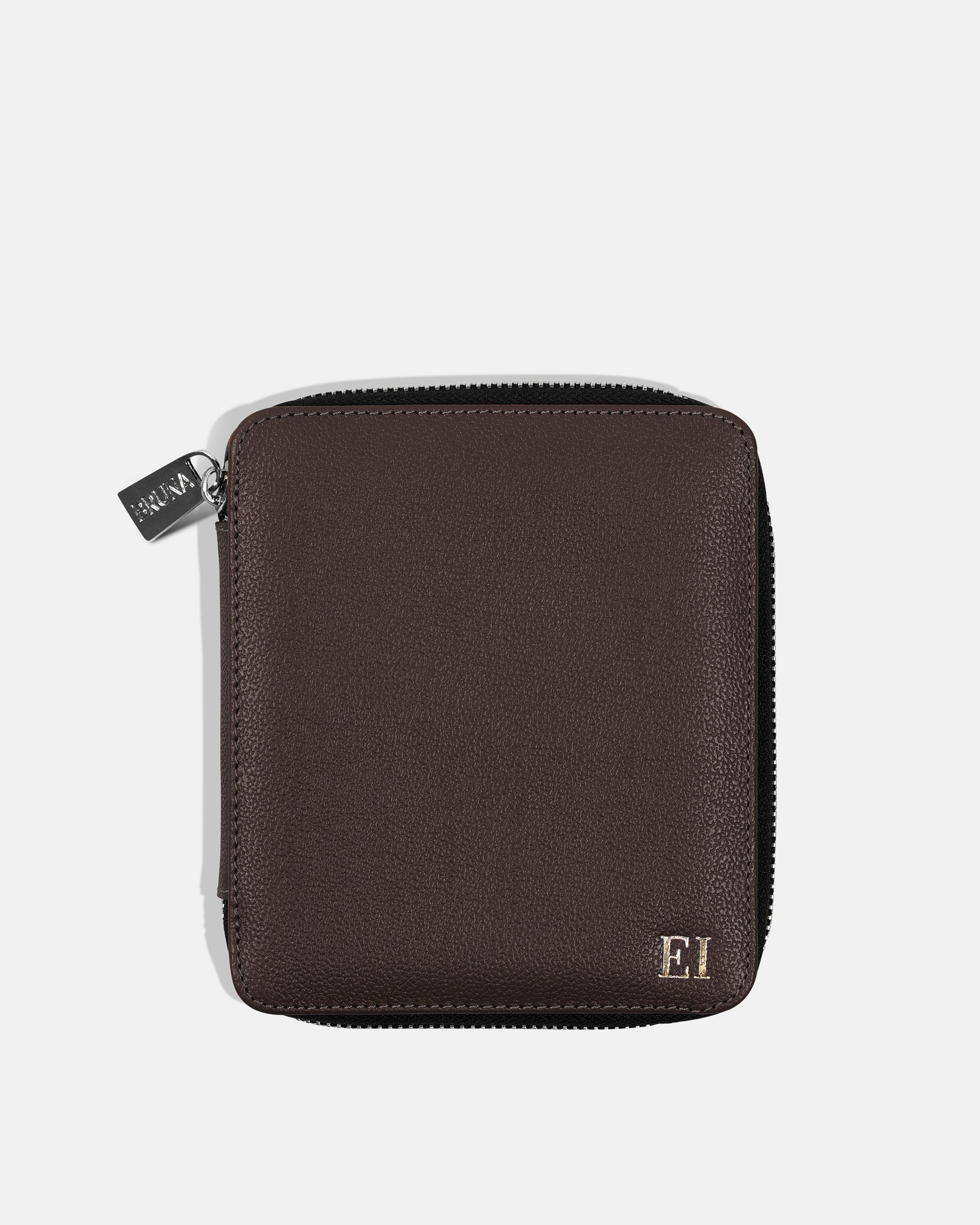 Zippered Passport Holder for 1 Passport - Black Caviar