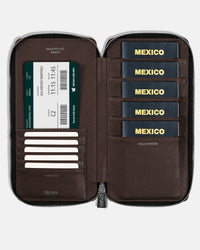 Zippered Holder for 5 Passports - Black Caviar