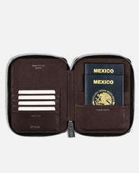 Zippered Case for 2 Passports - Black Caviar