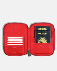 Zippered Case for 2 Passports - Black Caviar