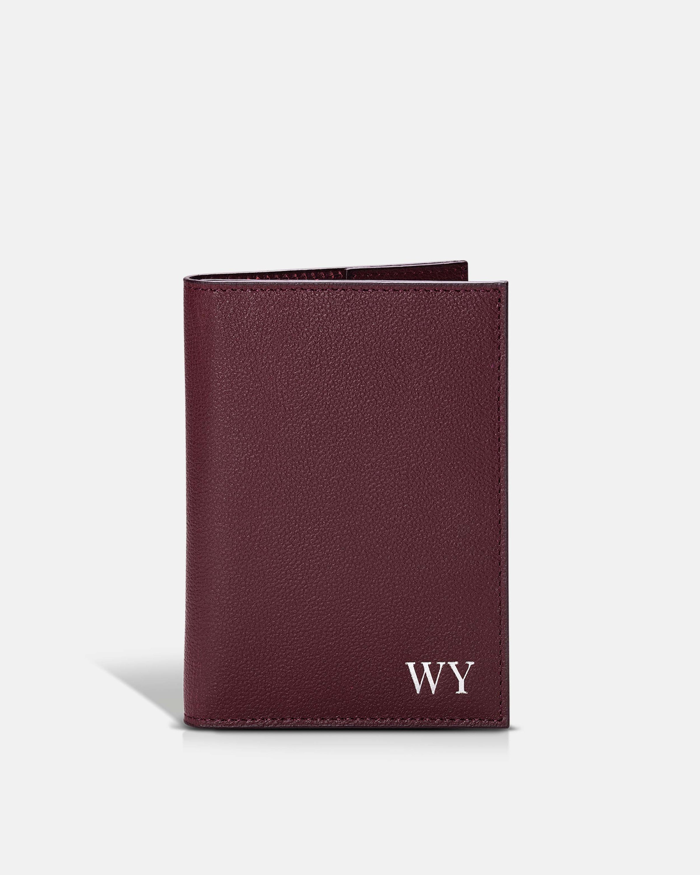 Funda Clásica para 1 Pasaporte - Burgundy