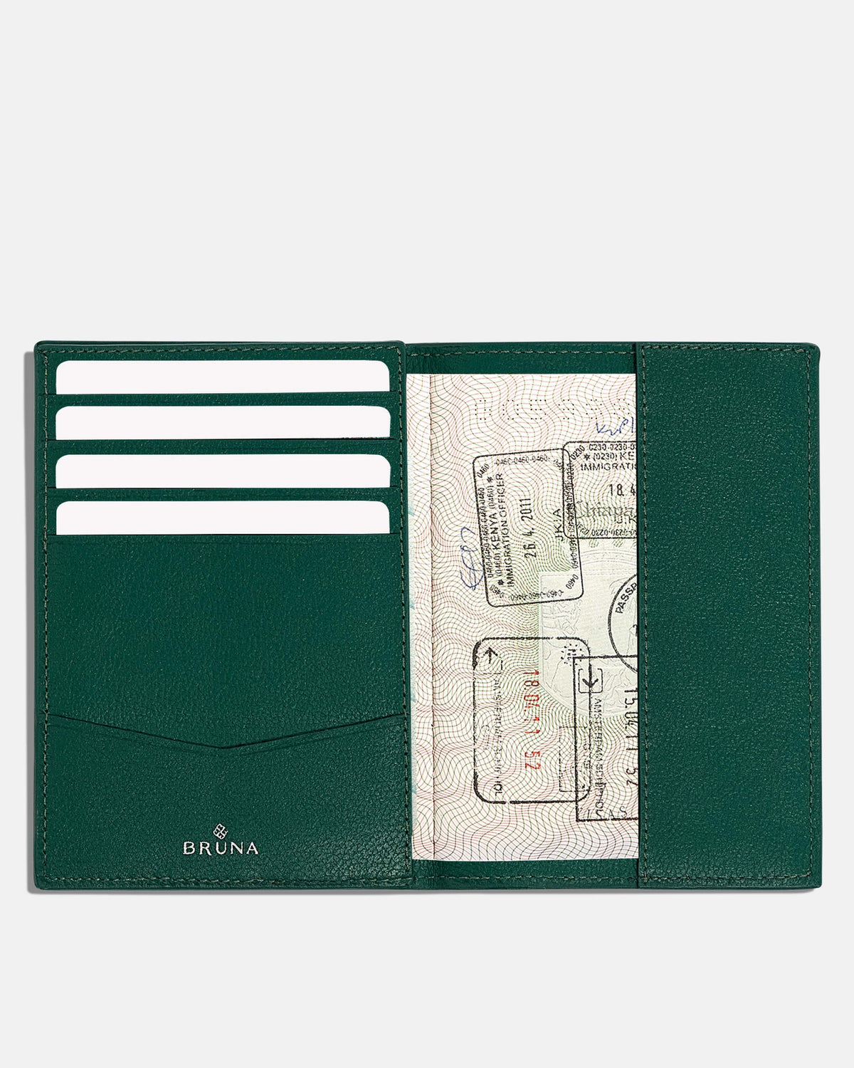 Funda Clásica para 1 Pasaporte - Forest Green
