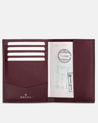 Funda Clásica para 1 Pasaporte - Burgundy