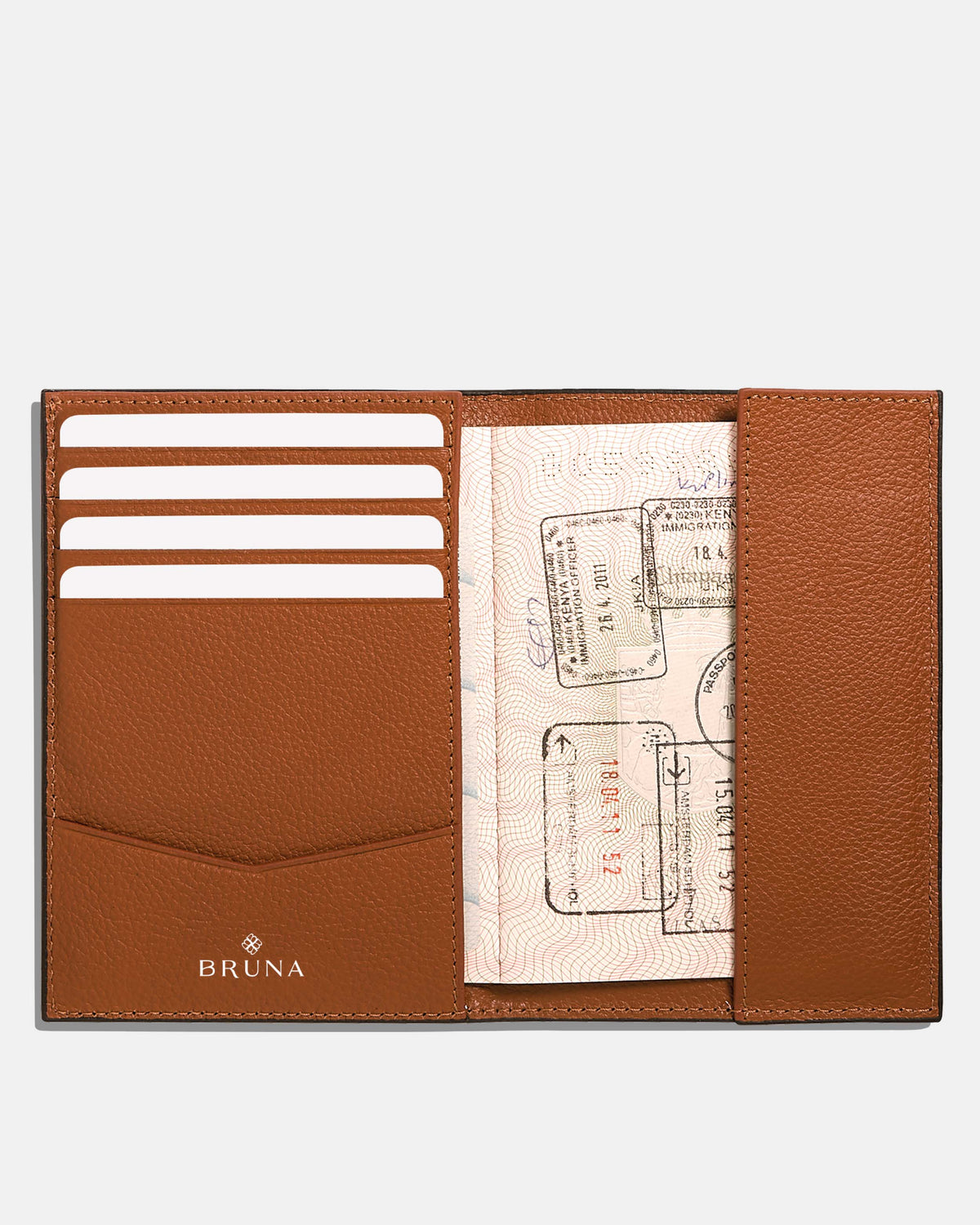 Funda Clásica para 1 Pasaporte - Sahara Brown