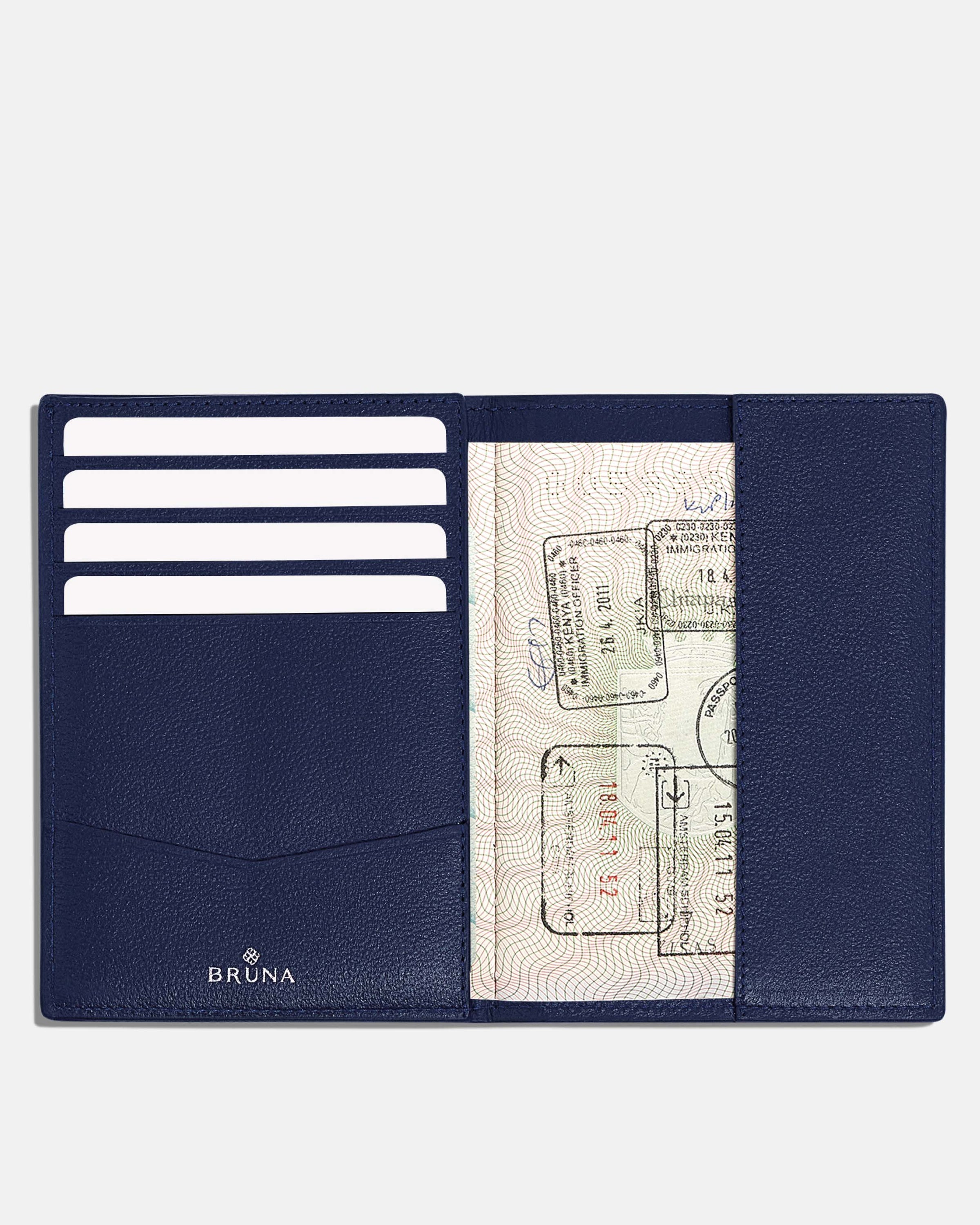 Funda Clásica para 1 Pasaporte - Navy Blue